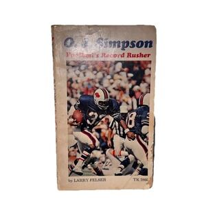 Vintage 1974 OJ SIMPSON Football's Record Rusher Paperback Book Buffalo Bills